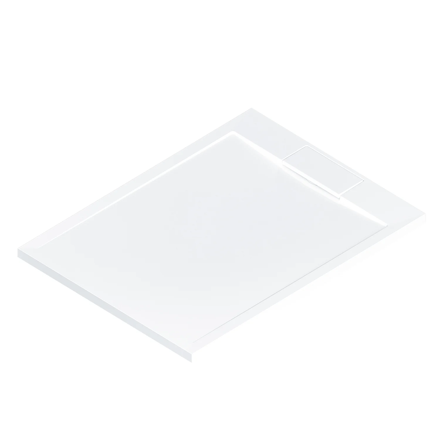 HSK Marmor-Polymer Duschwanne 100 x 140 cm superflach mit Randablauf und Antislip