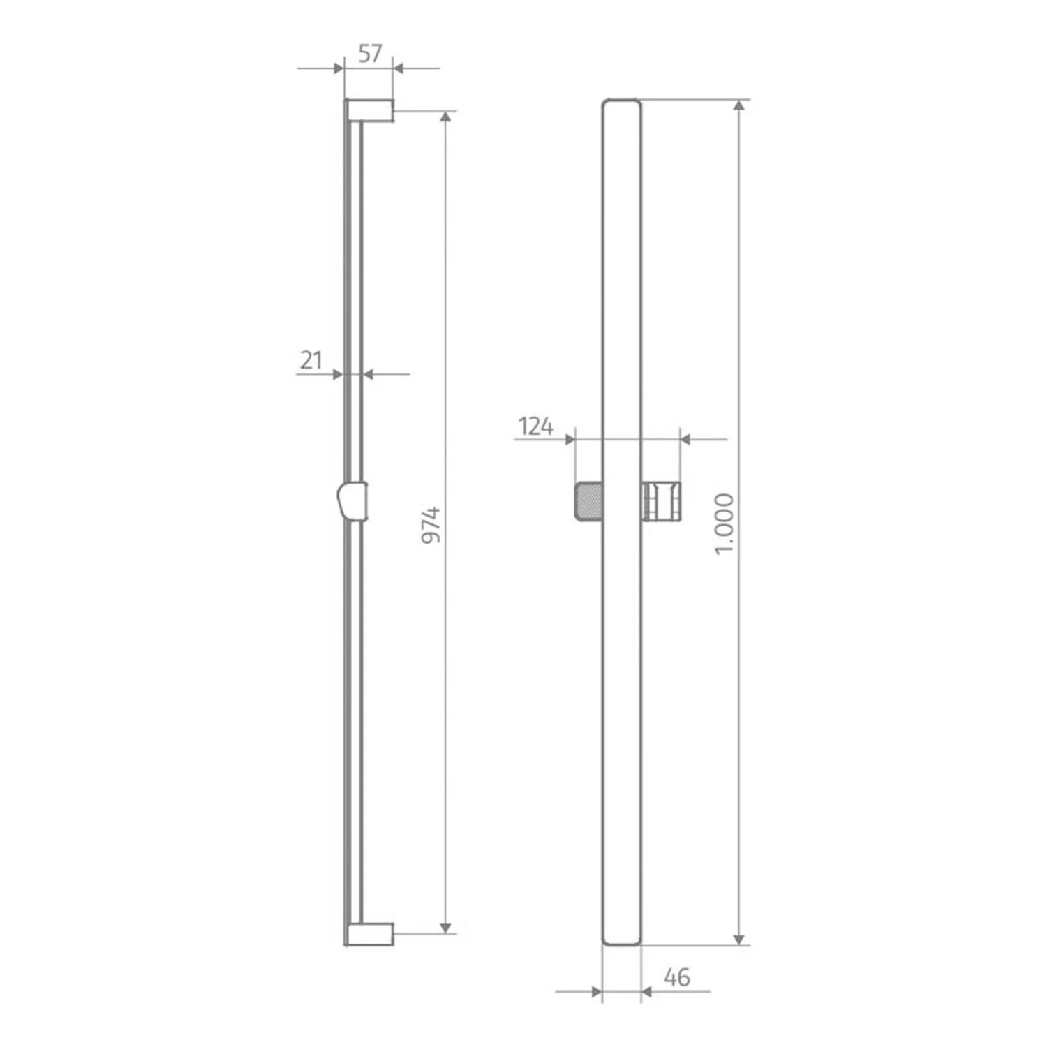 HSK AquaXPro Brausestange 100 cm Bild 4