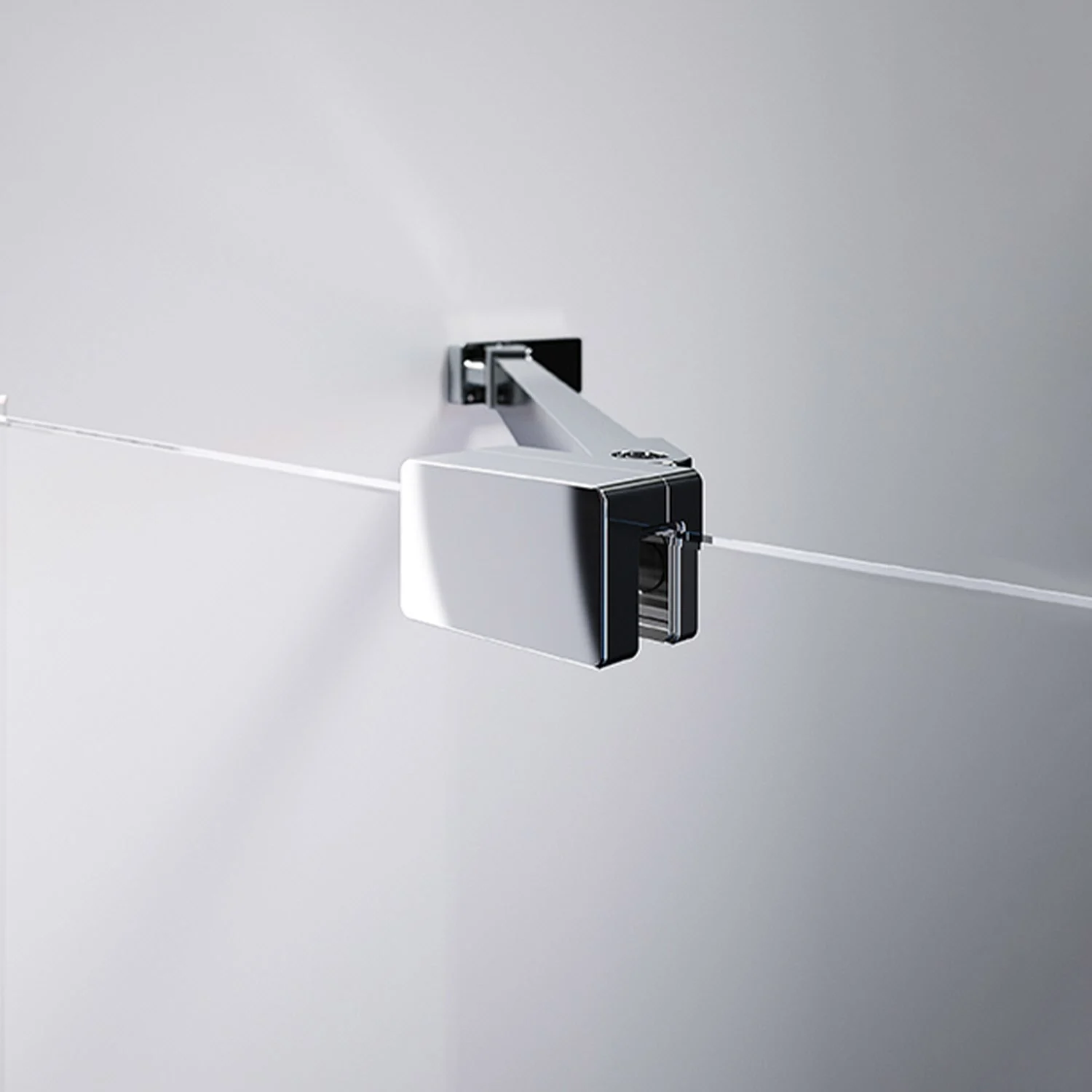HÜPPE 501 Design pure 4-Eck Seitenwand in Flucht mit Schwingtür 20-120 x 50-200 cm, Glas ohne Anti-Plaque Bild 2