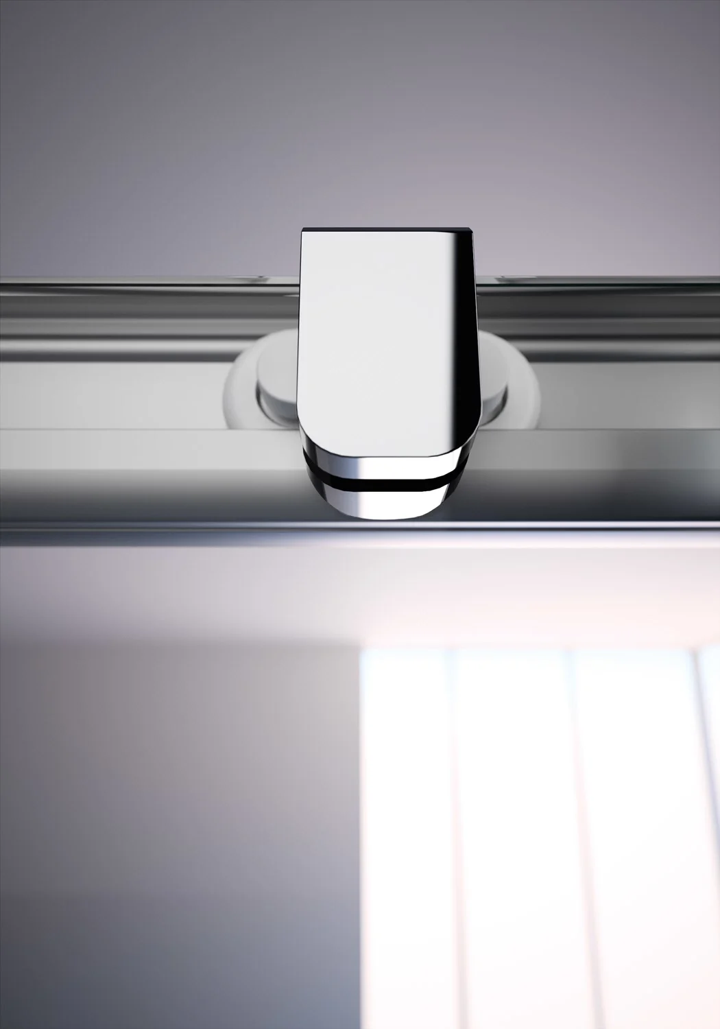 HÜPPE Alpha 2 teilgerahmt 4-Eck Gleittür 1-teilig mit festem Segment, 140 x 200 cm, Glas mit Anti-Plaque Bild 6