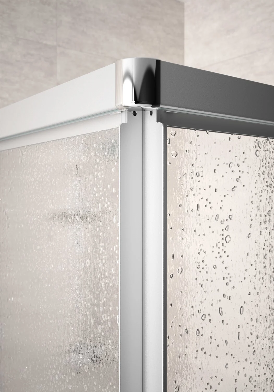 HÜPPE Alpha 2 vollgerahmt 4-Eck Gleittüreckeinstieg 2-teilig, 70 x 190 cm, Kunstglas Bild 2