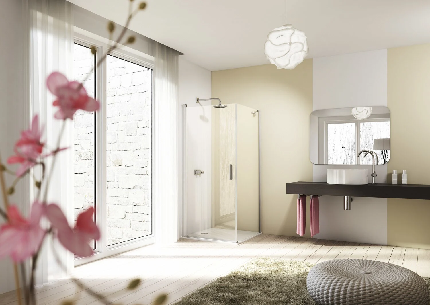 HÜPPE Design elegance 4-Eck Seitenwand für Schwingtür 2, 70 x 200 cm mit Anti-Plaque Bild 3