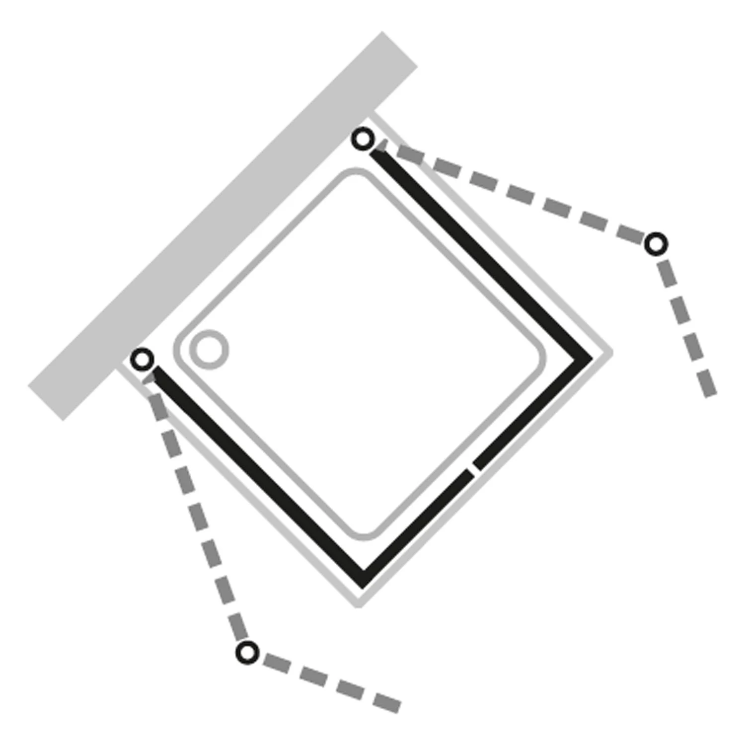 HÜPPE Design pure U-Kabine mit 2 Schwingfalttüren, Maßanfertigung, Glas ohne Anti-Plaque Bild 5