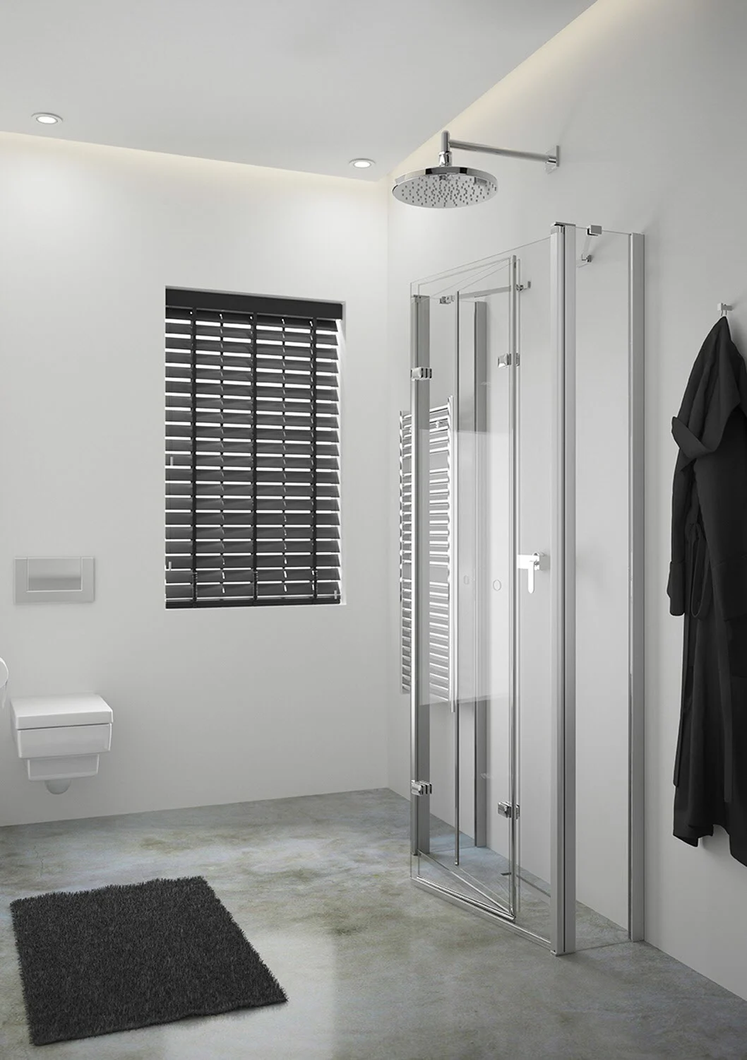 HÜPPE Design pure U-Kabine mit 2 Schwingfalttüren, Maßanfertigung, Glas ohne Anti-Plaque Bild 6