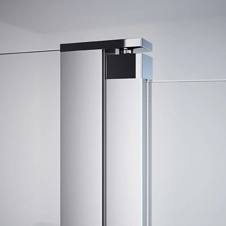 HÜPPE Design pure U-Kabine mit 2 Schwingfalttüren mit Festteil, Maßanfertigung, Glas ohne Anti-Plaque Bild 7