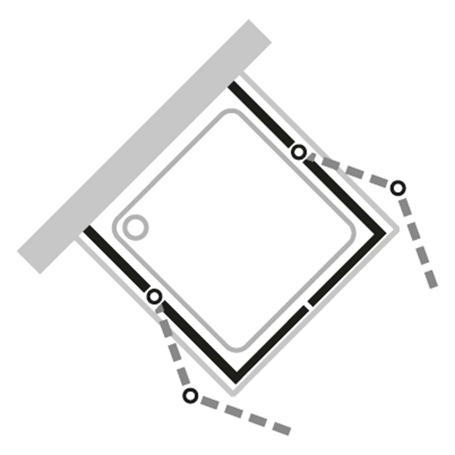 HÜPPE Design pure U-Kabine mit 2 Schwingfalttüren mit Festteil, Maßanfertigung, Glas ohne Anti-Plaque Bild 5