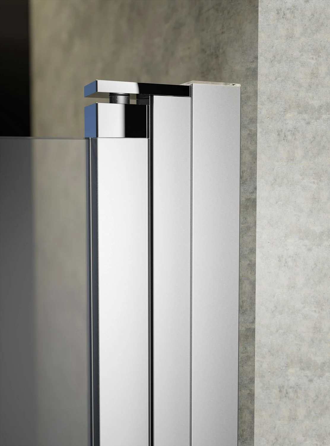 HÜPPE Design pure 4-Eck Pendeltür in Nische 100 x 190 cm, Glas ohne Anti-Plaque Bild 6