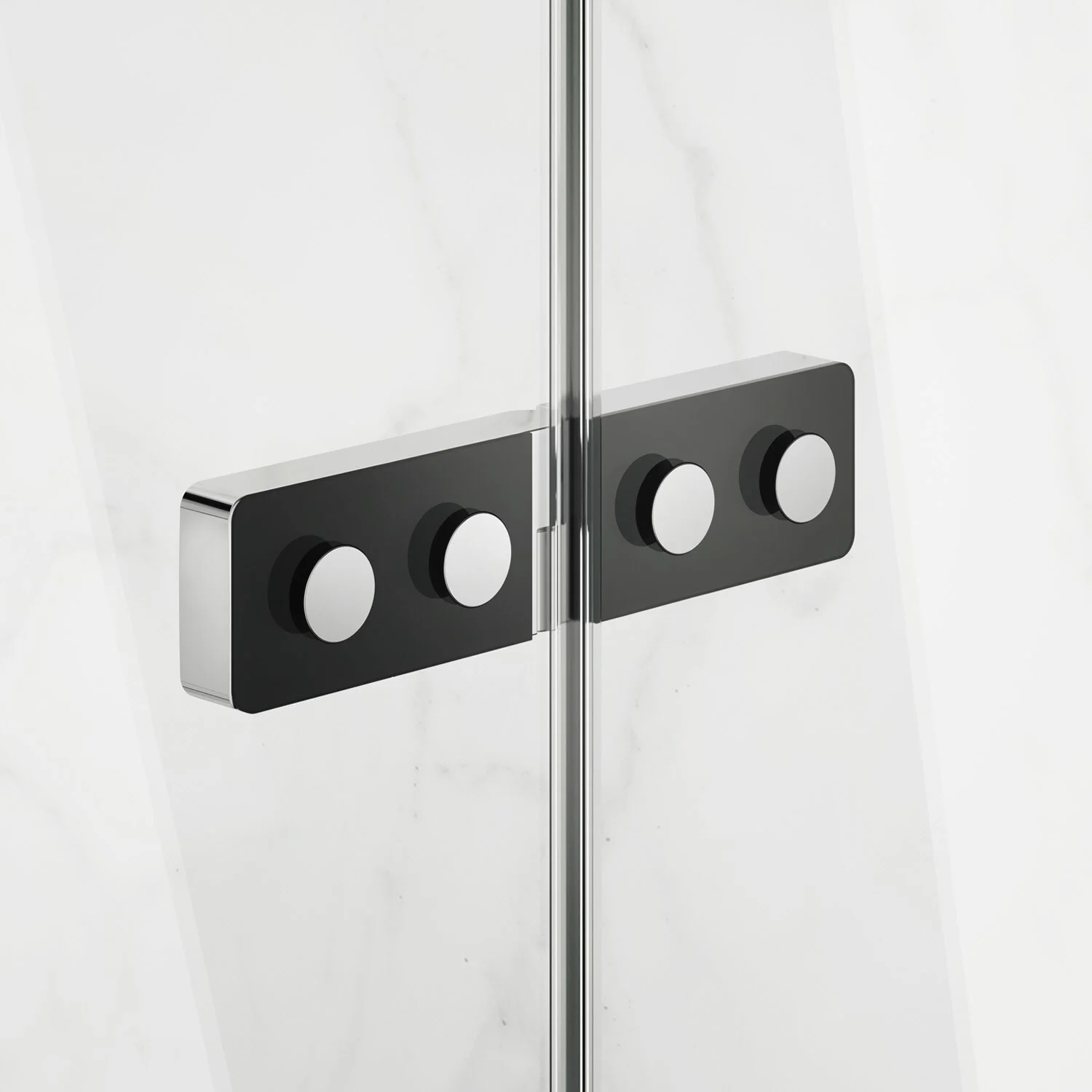 HÜPPE Design pure 4-Eck Schwingfalttür mit festem Segment 140 x 190 cm, Rechtsbefestigung, Glas mit Anti-Plaque Bild 10
