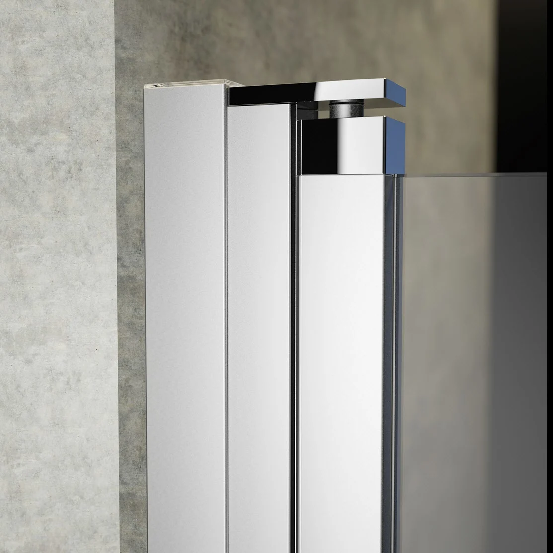 HÜPPE Design pure 4-Eck Schwingtür 90 x 200 cm, Glas mit Anti-Plaque Bild 8