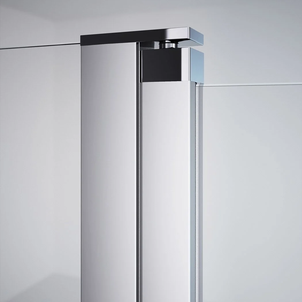 HÜPPE Design pure 4-Eck Schwingtür mit festem Segment 78 x 190 cm, Glas mit Anti-Plaque Bild 9