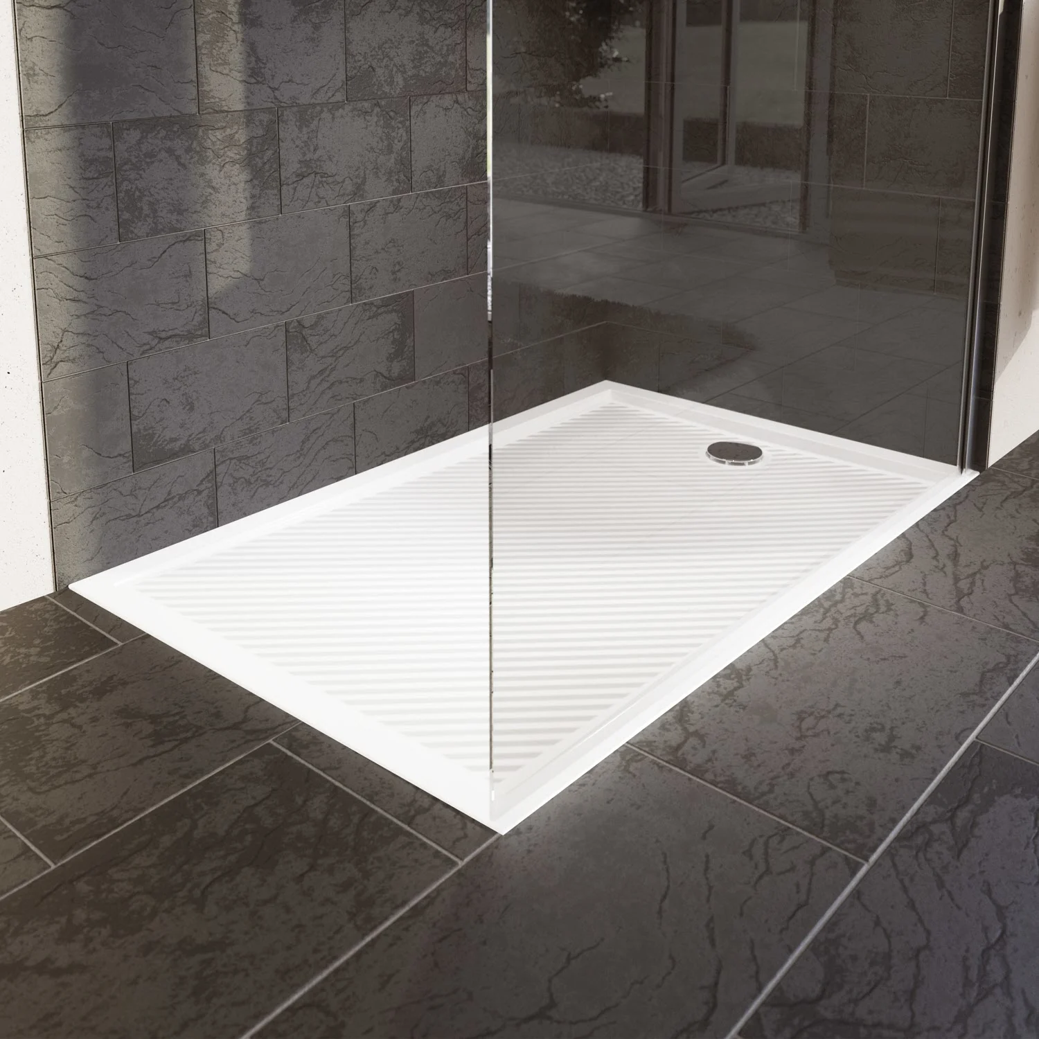 HÜPPE Purano 4-Eck Duschwanne 120 x 80 cm