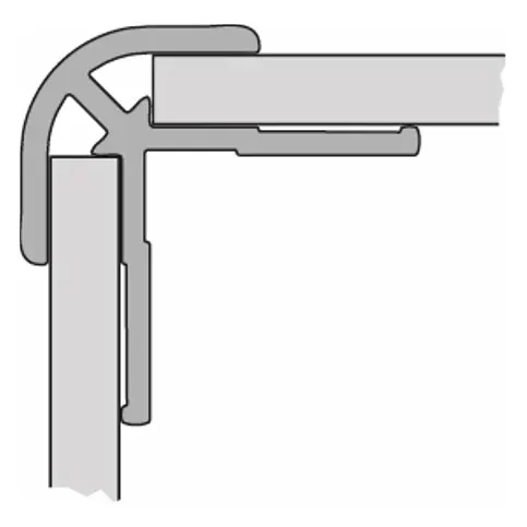 HÜPPE Eckprofil, außen für EasyStyle Wandverkleidung L: 255 cm