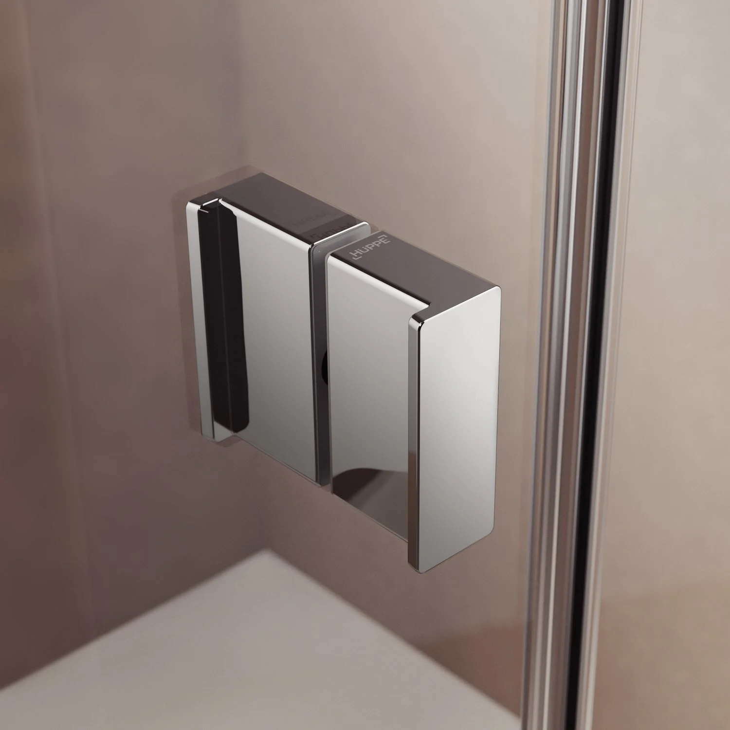 HÜPPE SolvaPro Schwingtür mit Nebenteil in Nische 120 x 200 cm, mit Anti-Plaque Bild 2