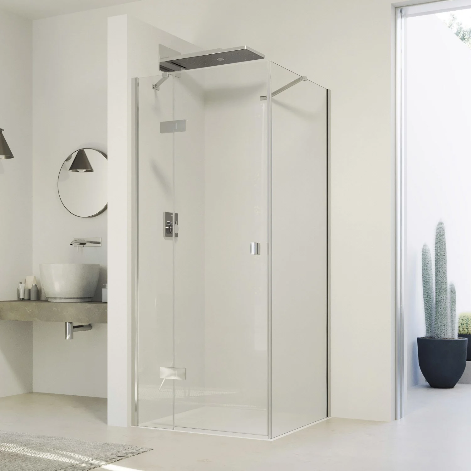 HÜPPE SolvaPro Seitenwand 20-120 x 200,1-220 cm, mit Anti-Plaque