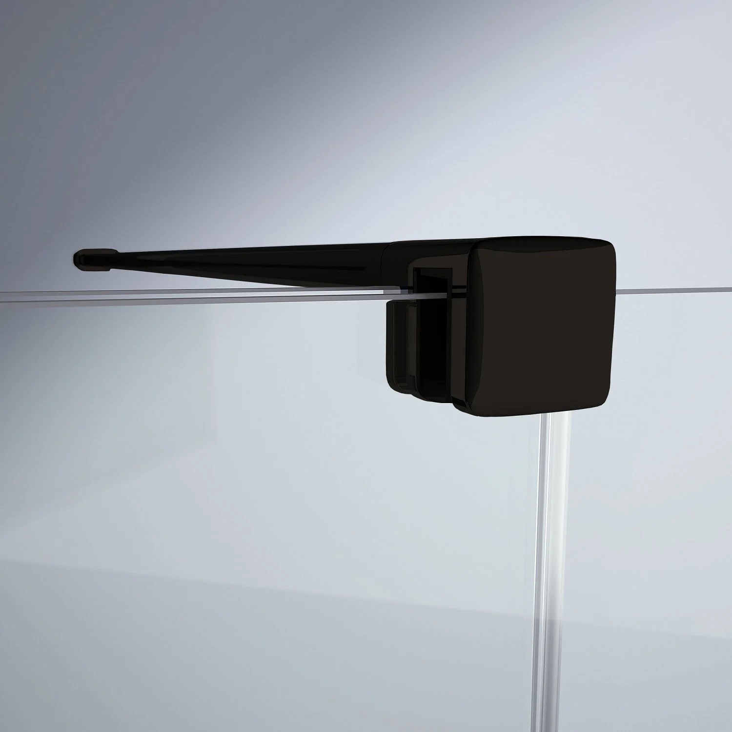 HÜPPE Xtensa pure Walk-In Gleittür mit festem Segment 90 cm, Anschlag links, Stabilisationsbügel in 45° Bild 10