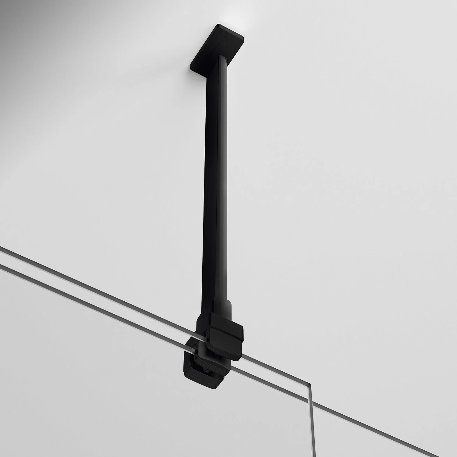 HÜPPE Xtensa pure Walk-In Gleittür mit festem Segment 90 cm, Anschlag links, Stabilisationsbügel in 45° Bild 11