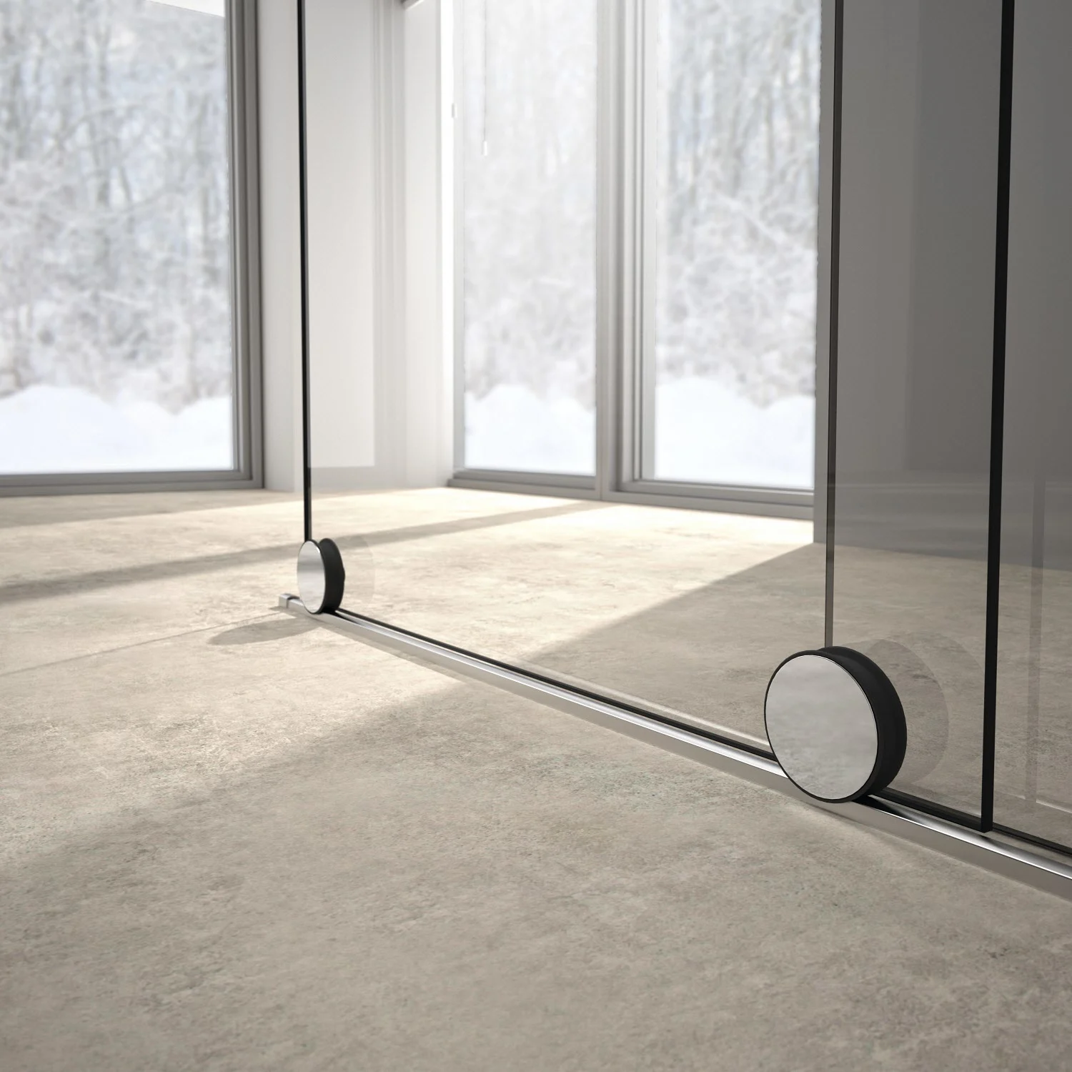 HÜPPE Xtensa pure Walk-In Gleittür mit festem Segment 110 cm, Anschlag rechts Bild 8