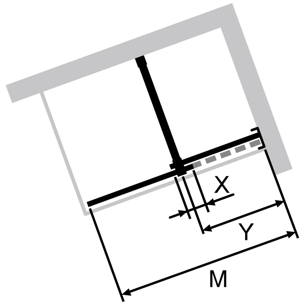 HÜPPE Xtensa pure Walk-In Gleittür mit festem Segment 140 cm, Anschlag rechts Bild 6