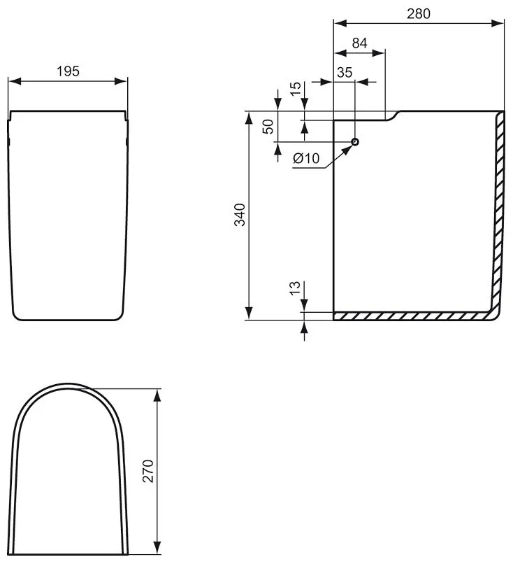 Ideal Standard Connect Wandsäule für Waschtisch Bild 2