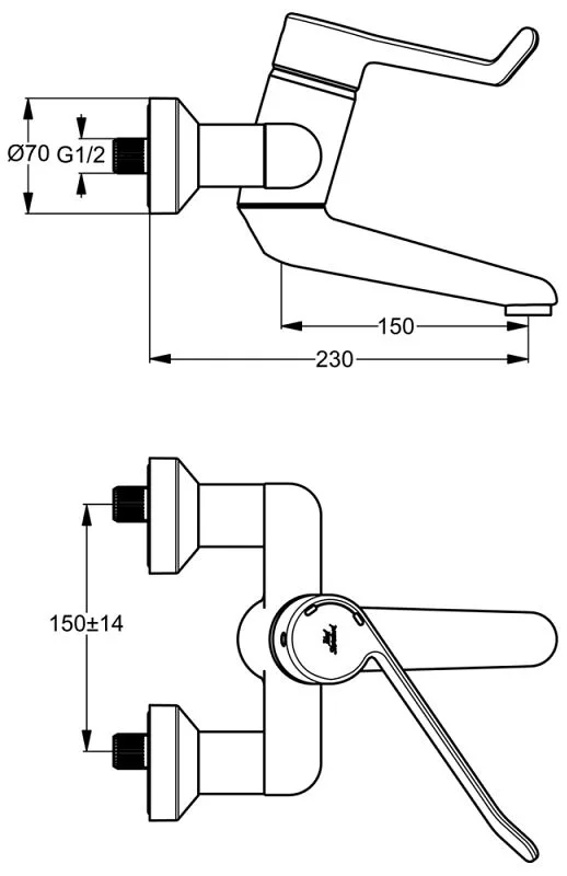 Rysunek techniczny armatury bezpieczeństwa, Ideal Standard