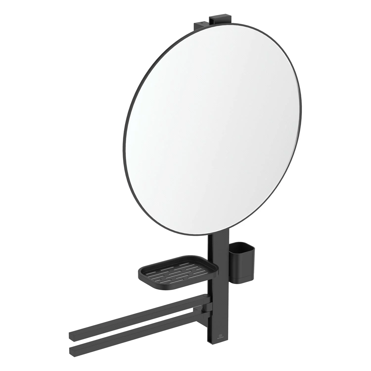 Ideal Standard Alu+ Beauty Bar Accessoires-Kombination L800 mit Spiegel Ø 50 cm