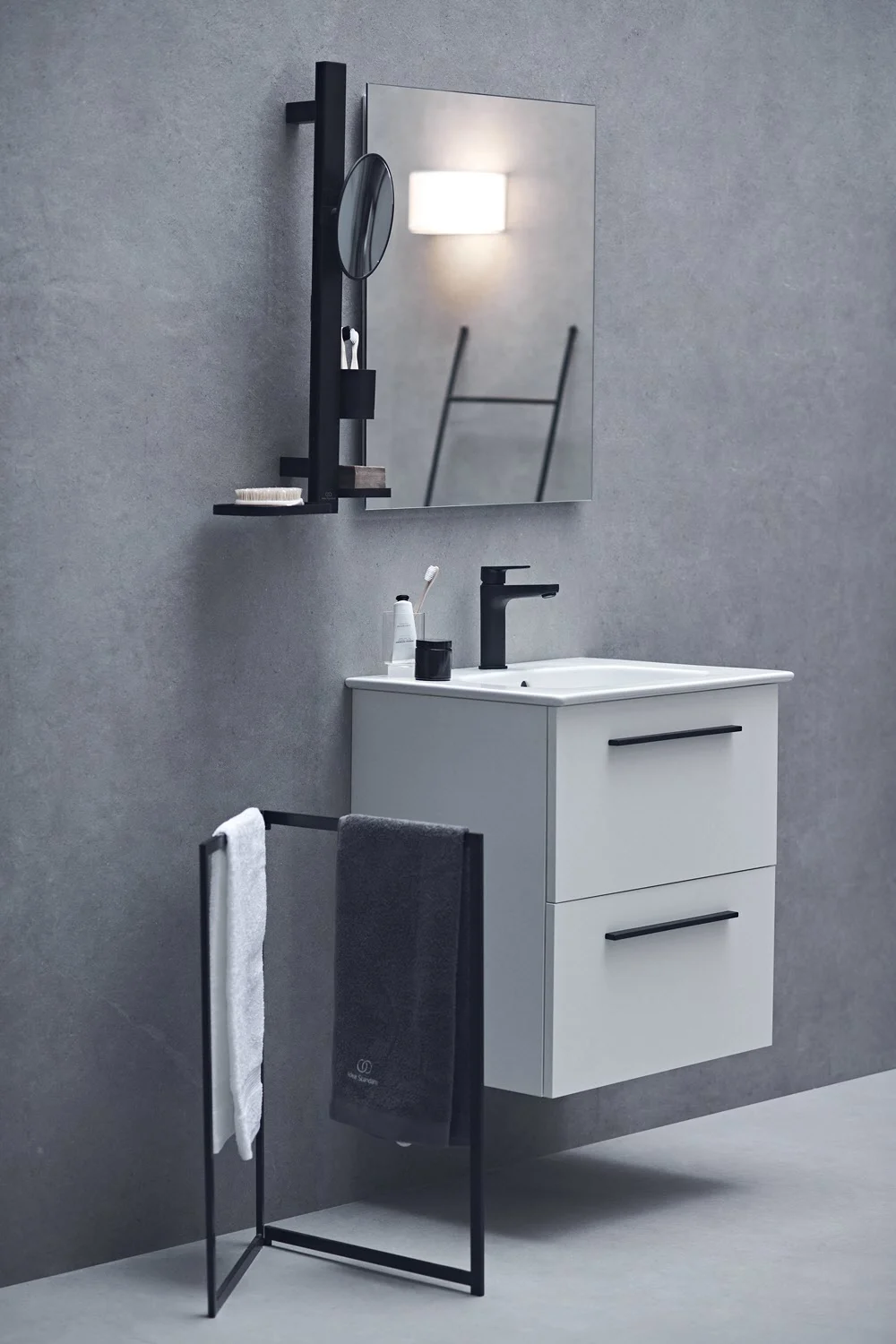 Ideal Standard Alu+ Beauty Bar Accessoires-Kombination S700 mit Spiegel Ø 20 cm Bild 10