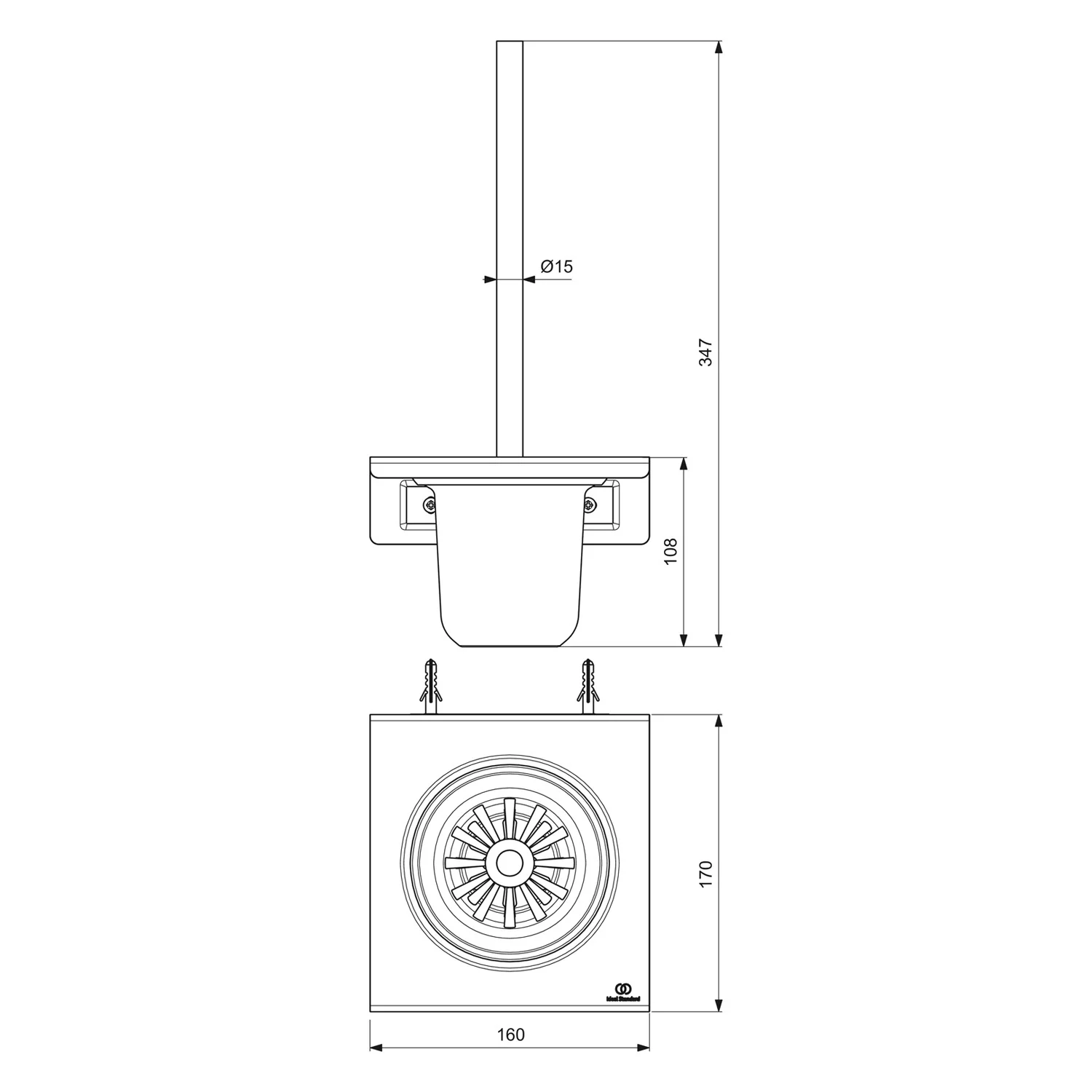 Ideal Standard Alu+ WC-Bürstengarnitur Bild 3