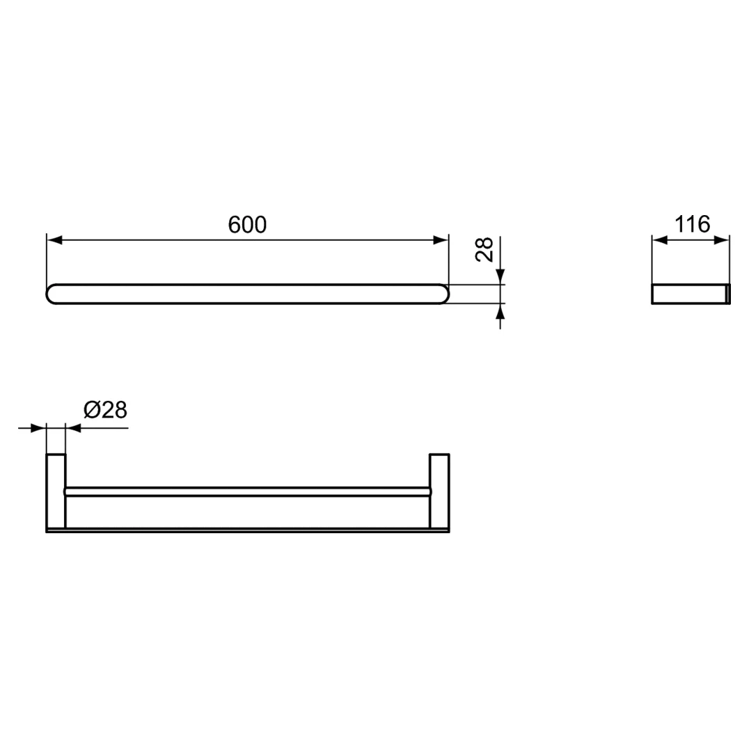 Ideal Standard Conca doppelte Handtuchstange rund Bild 5