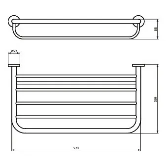 Ideal Standard IOM Badetuchablage 57 cm Bild 4