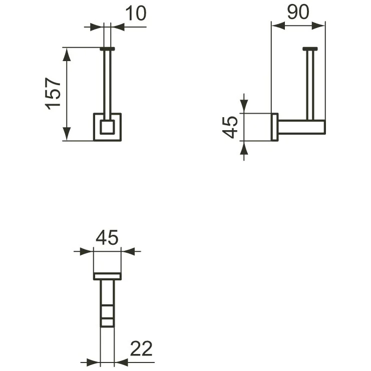 Ideal Standard IOM Square Reserve-Papierrollenhalter ohne Deckel Bild 2