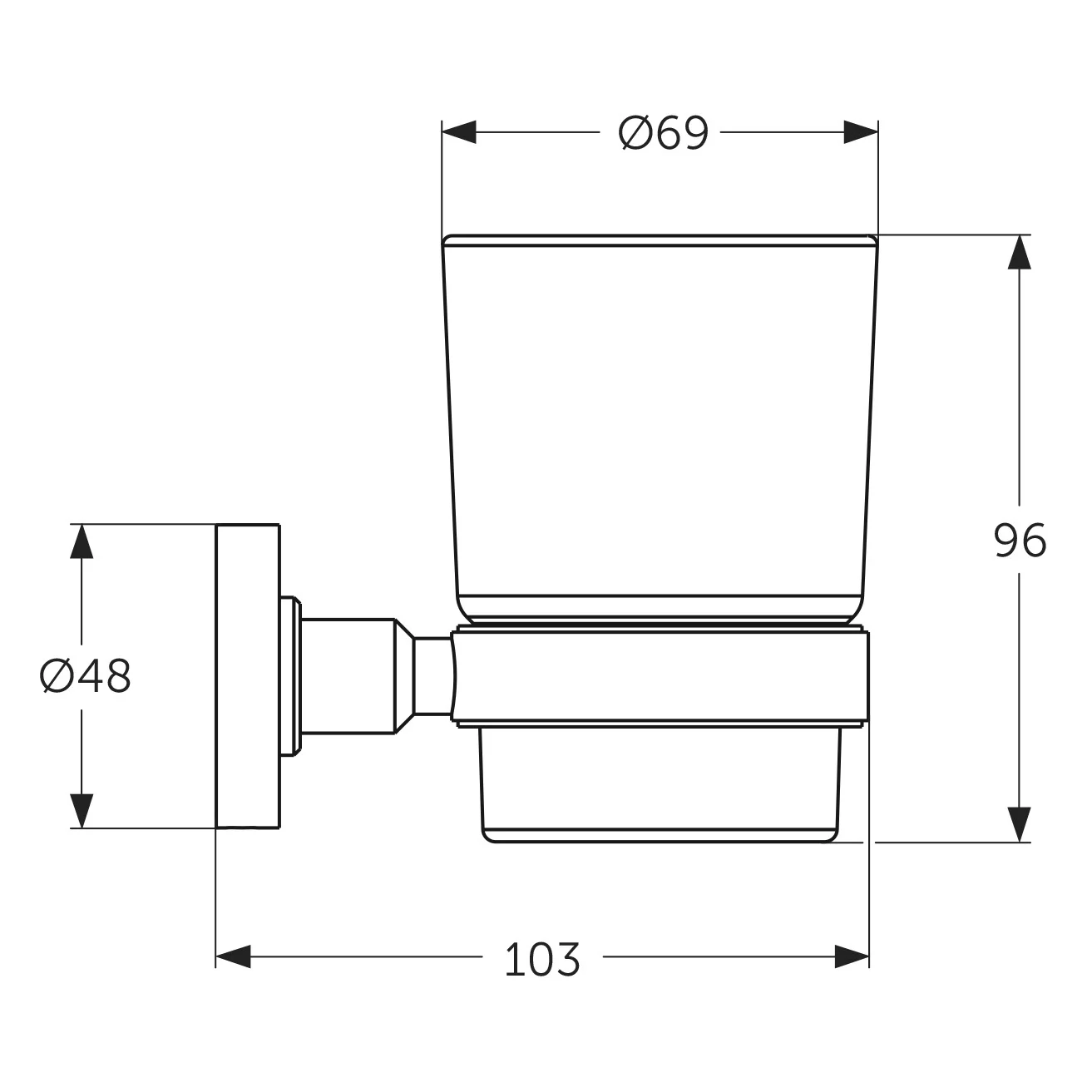 Ideal Standard IOM Zahnbecher satiniertes Glas Bild 3