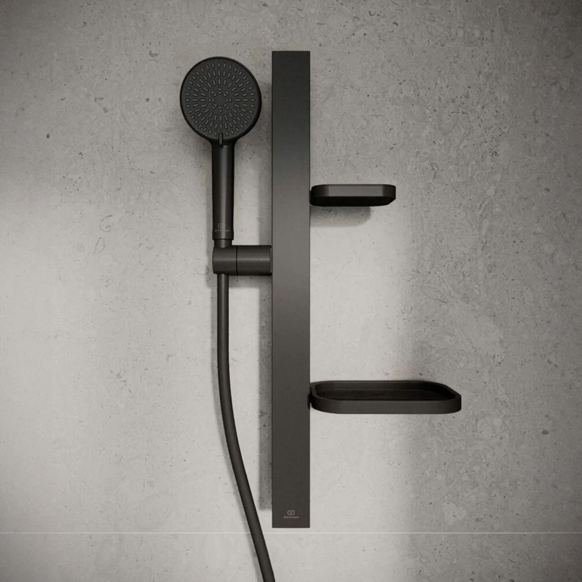 Ideal Standard Alu+ Brausekombination mit 2 Funktions-Handbrause und 2 Ablagen