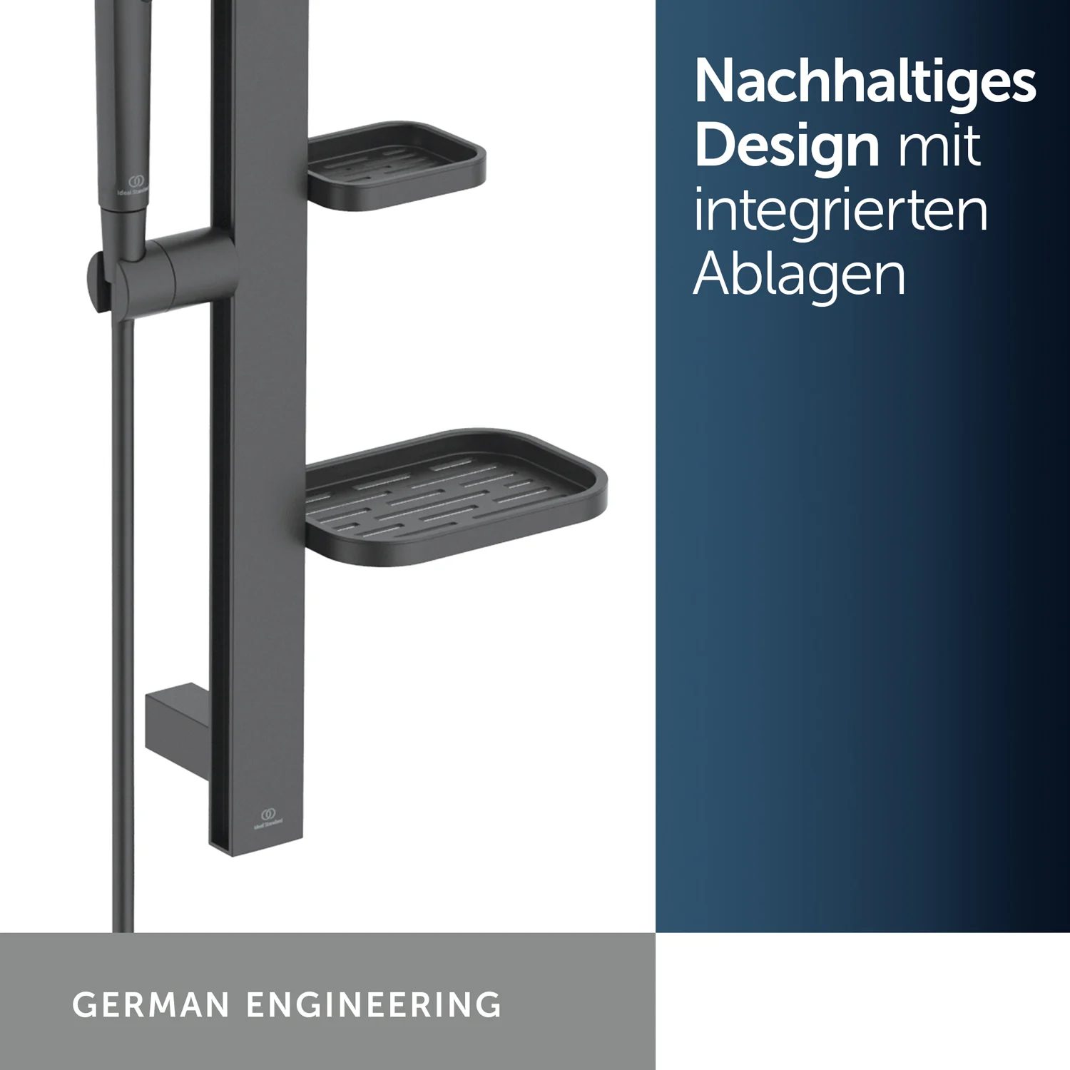 Ideal Standard Alu+ Brausekombination mit 2 Funktions-Handbrause und 2 Ablagen Bild 5
