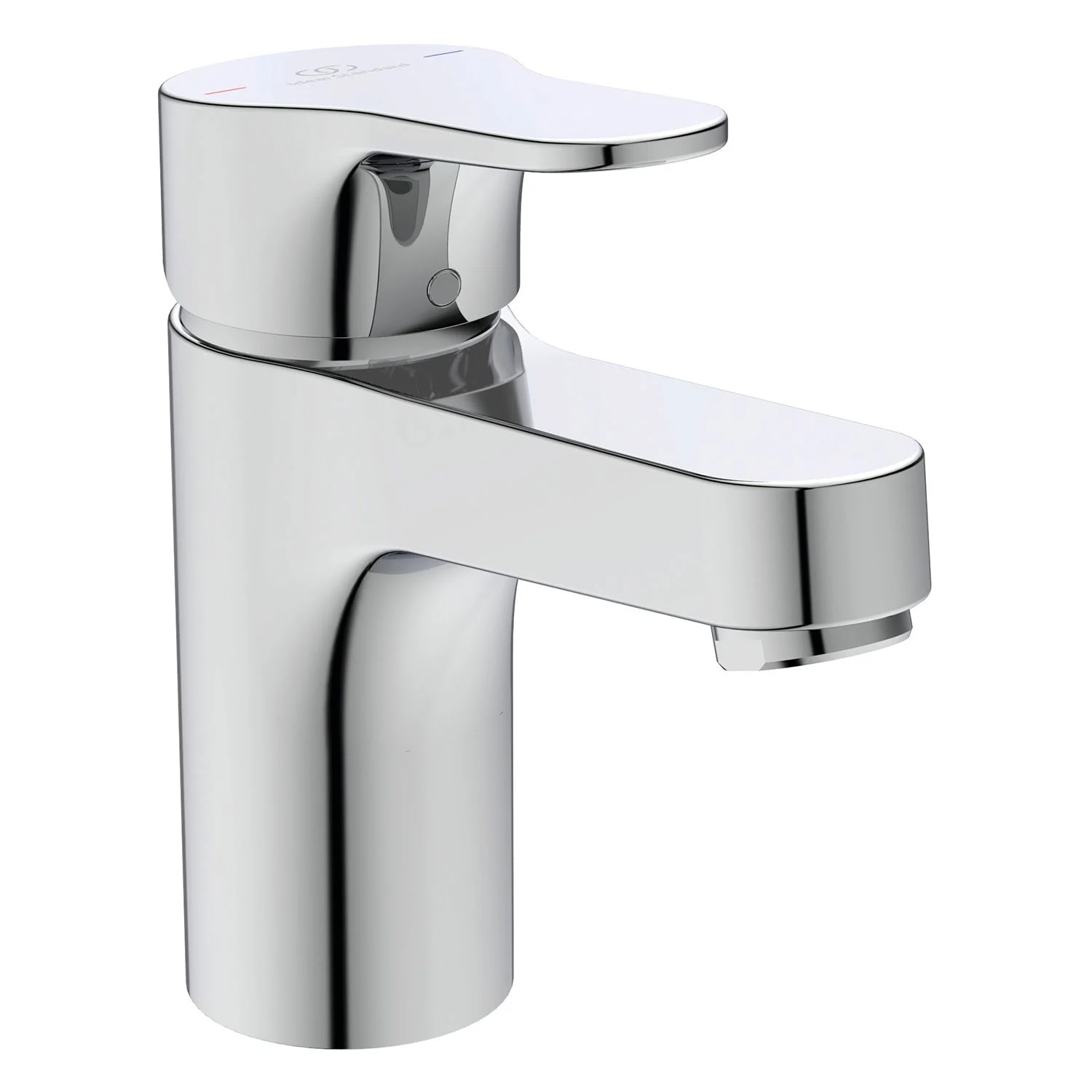 Chromowana bateria umywalkowa widok z przodu, Ideal Standard