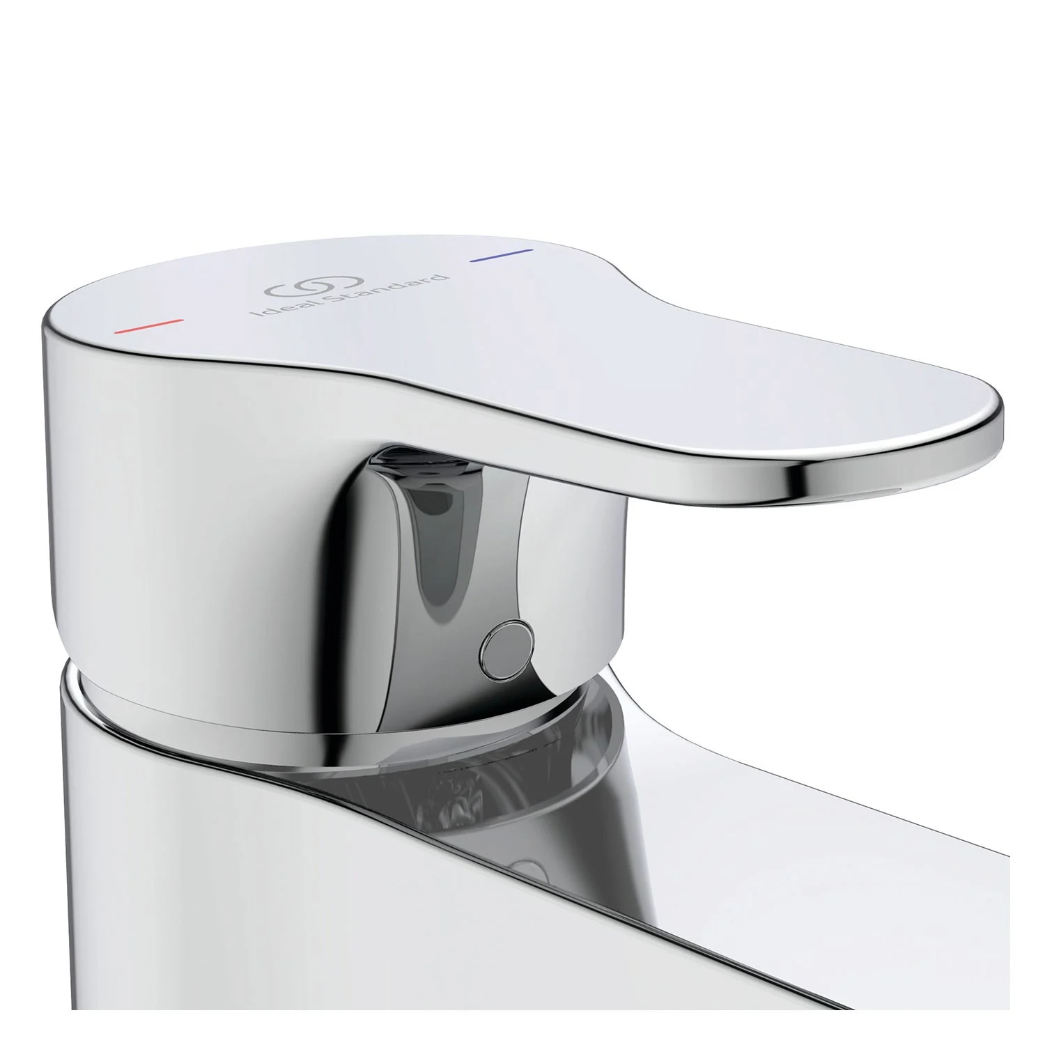 Chromowana bateria umywalkowa widok z boku, Ideal Standard