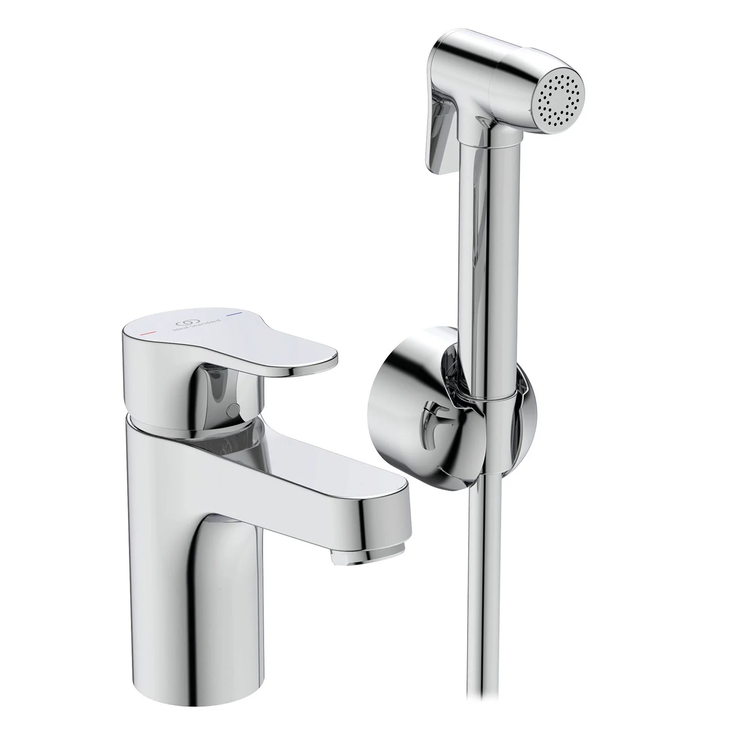 Bateria umywalkowa z słuchawką, chromowane wykończenie, Ideal Standard