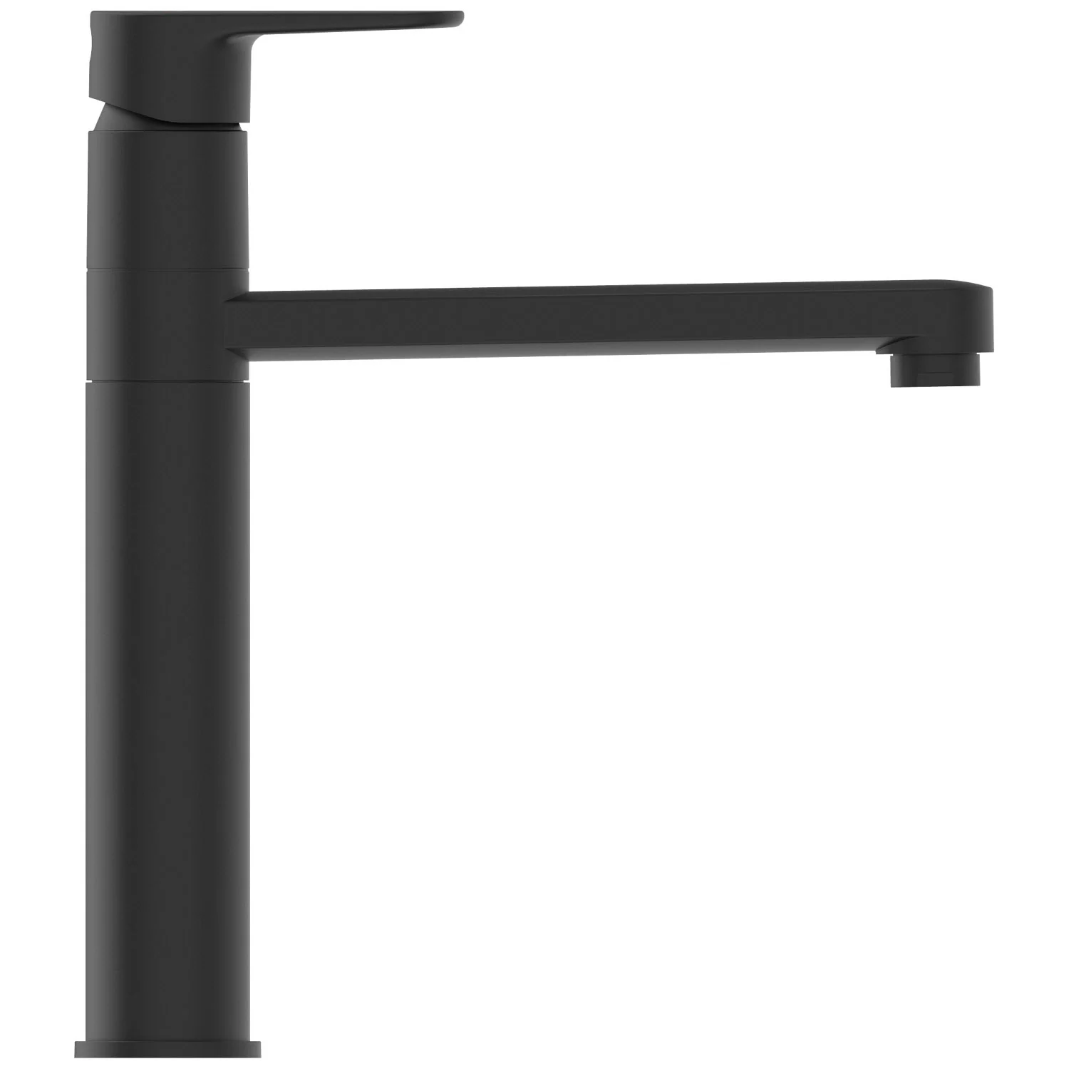 Czarna bateria umywalkowa widok z boku, Ideal Standard