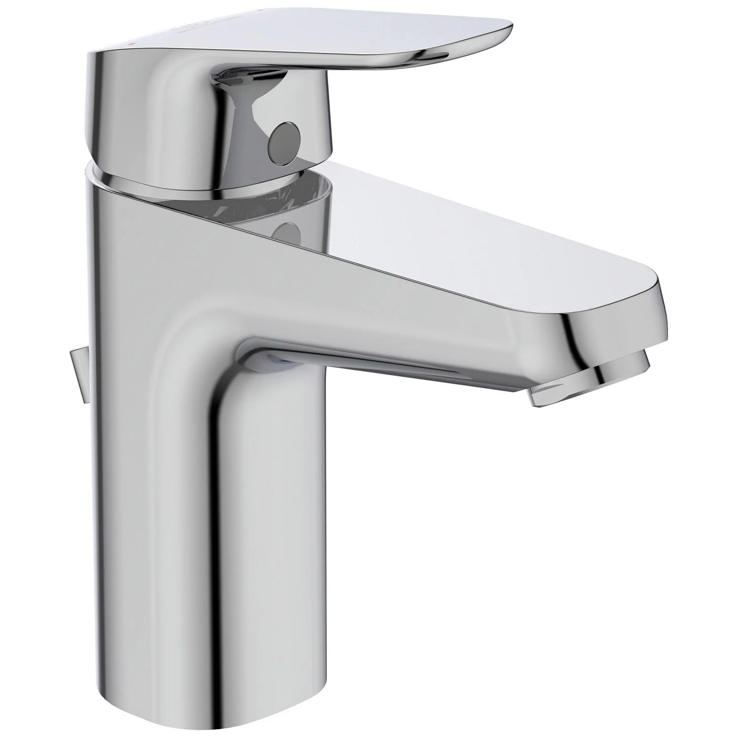 Chromowana bateria umywalkowa w widoku z boku, Ideal Standard