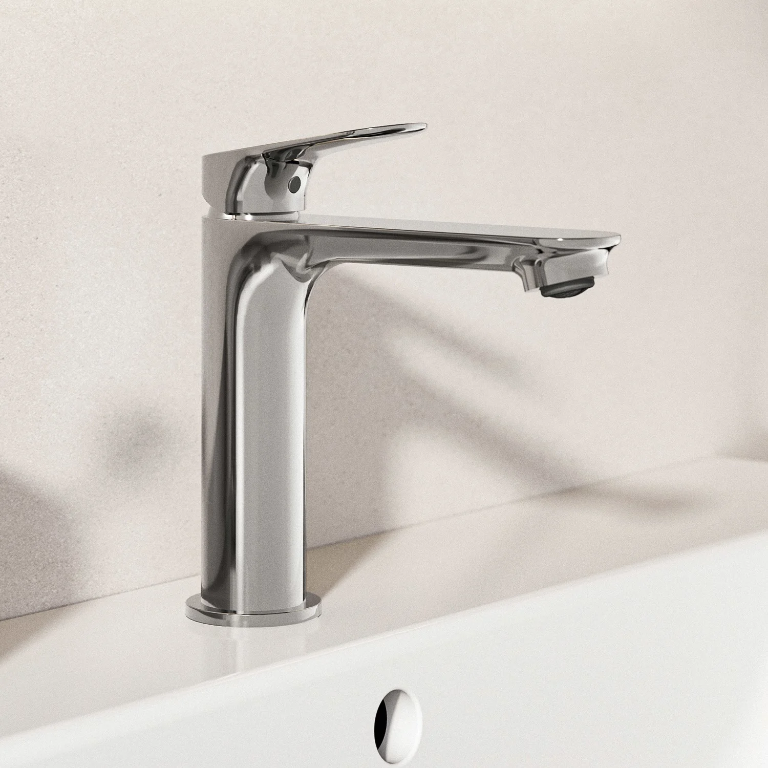 Ideal Standard Ceralife O  Bateria umywalkowa H120 z zaworem BlueStart Push-Open