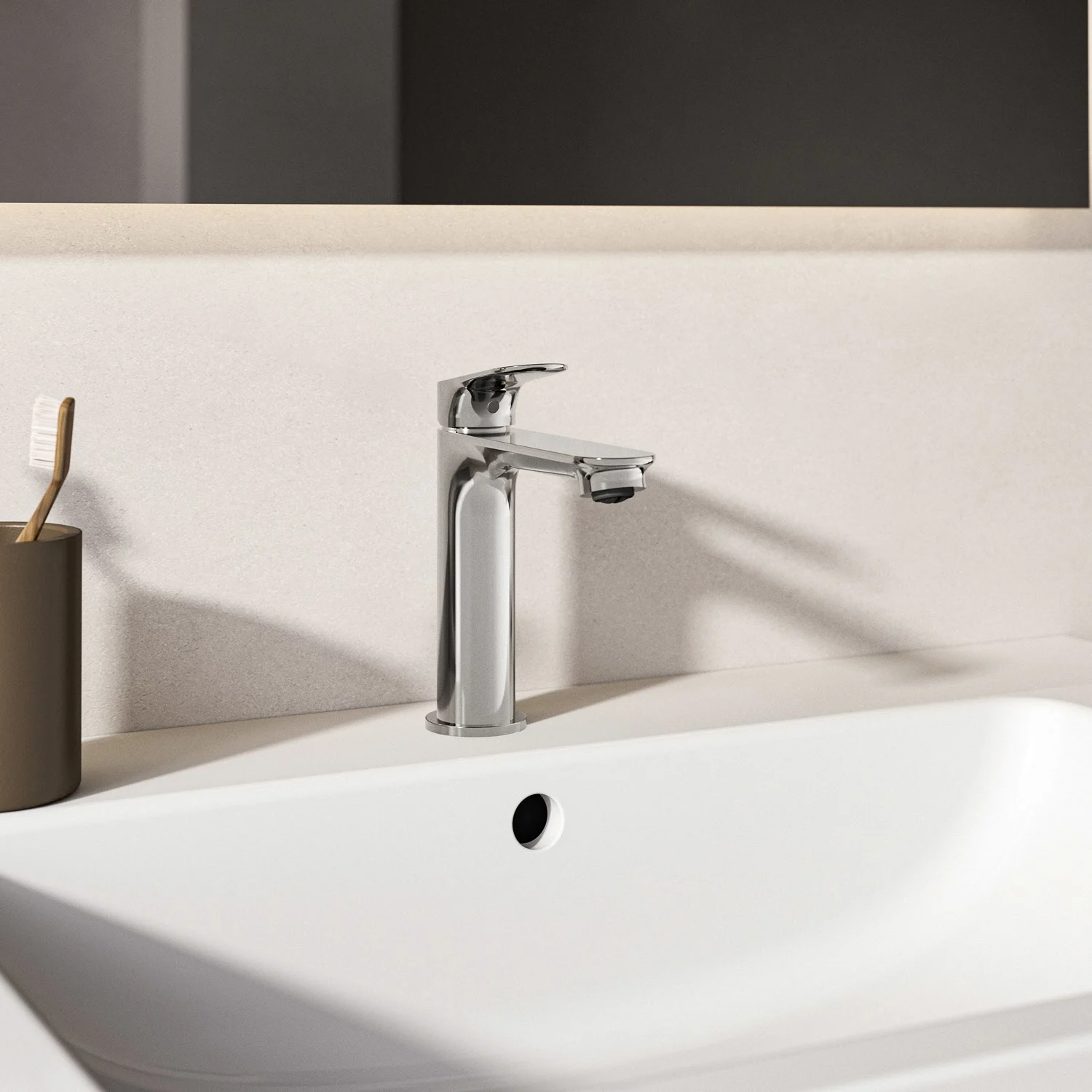 Ideal Standard Ceralife O  Bateria umywalkowa H120 z zaworem BlueStart Push-Open Zdjęcie 3