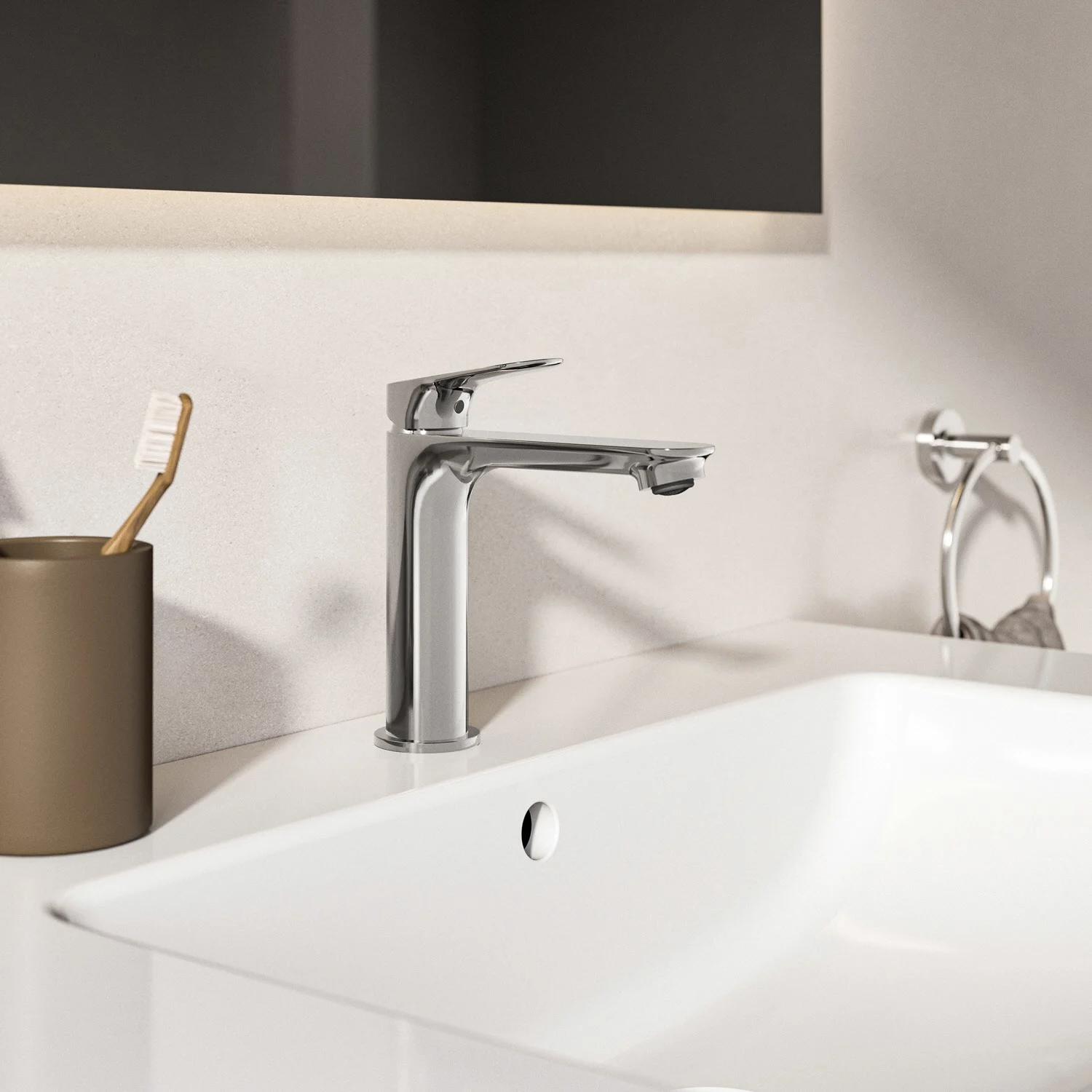 Ideal Standard Ceralife O  Bateria umywalkowa H120 z zaworem BlueStart Push-Open Zdjęcie 6