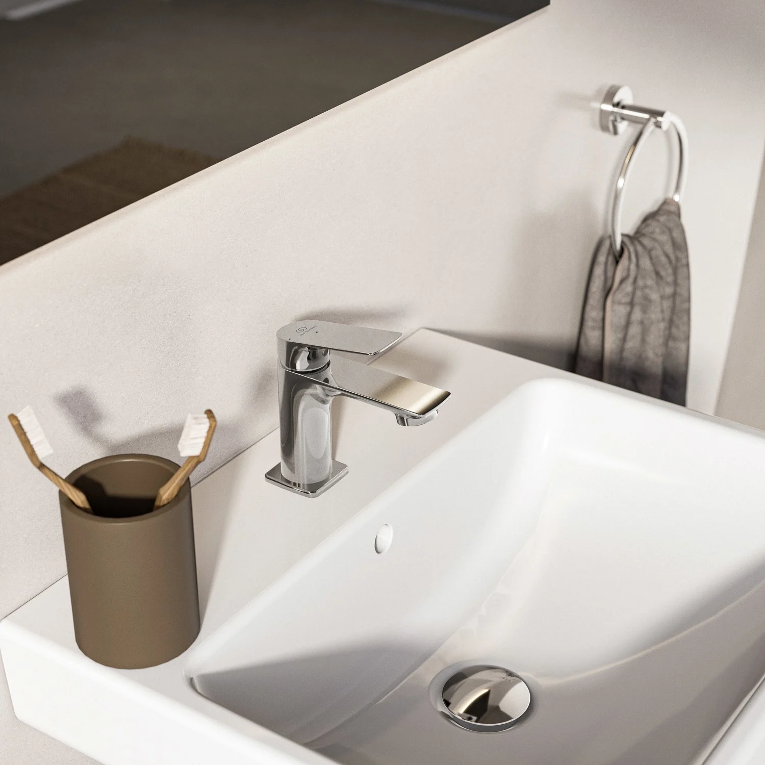 Ideal Standard Ceralife C – bateria umywalkowa H75 BlueStart bez zestawu odpływowego Zdjęcie 4
