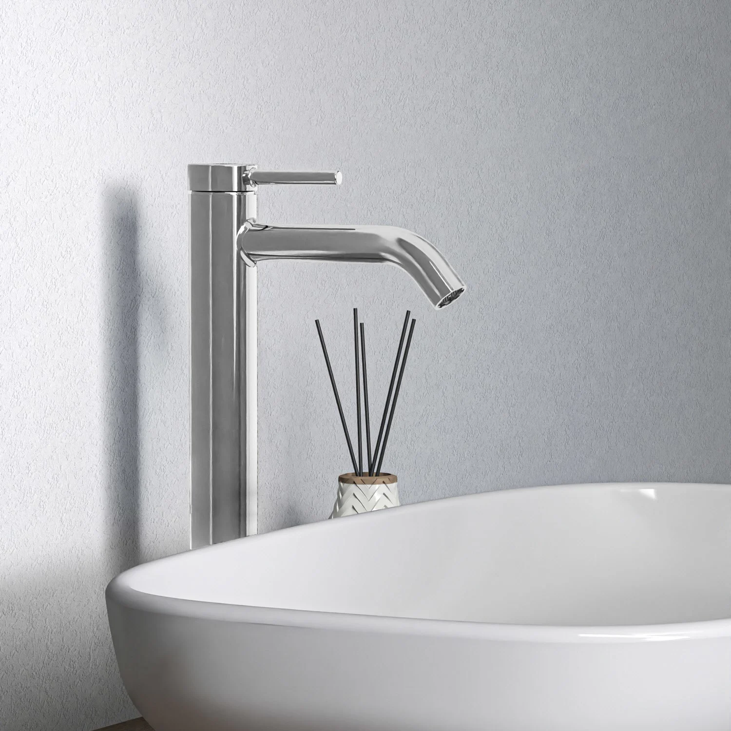 Bateria umywalkowa Ideal Standard Ceraline Nuovo BlueStart, wysięg 13,5 cm, z zaworem Push-Open Zdjęcie 3
