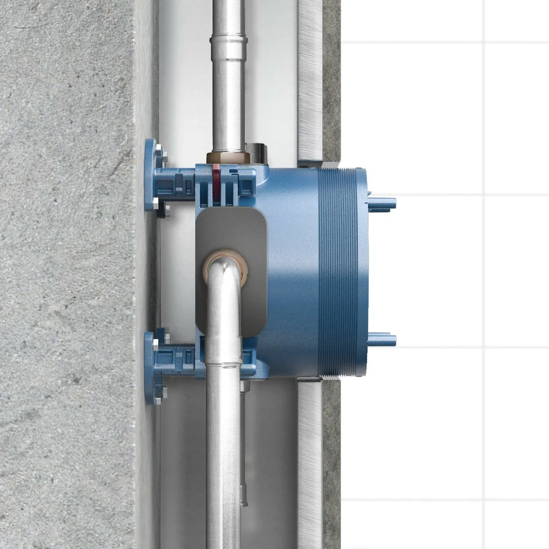 Rysunek techniczny armatury prysznicowej widok z boku, Ideal Standard