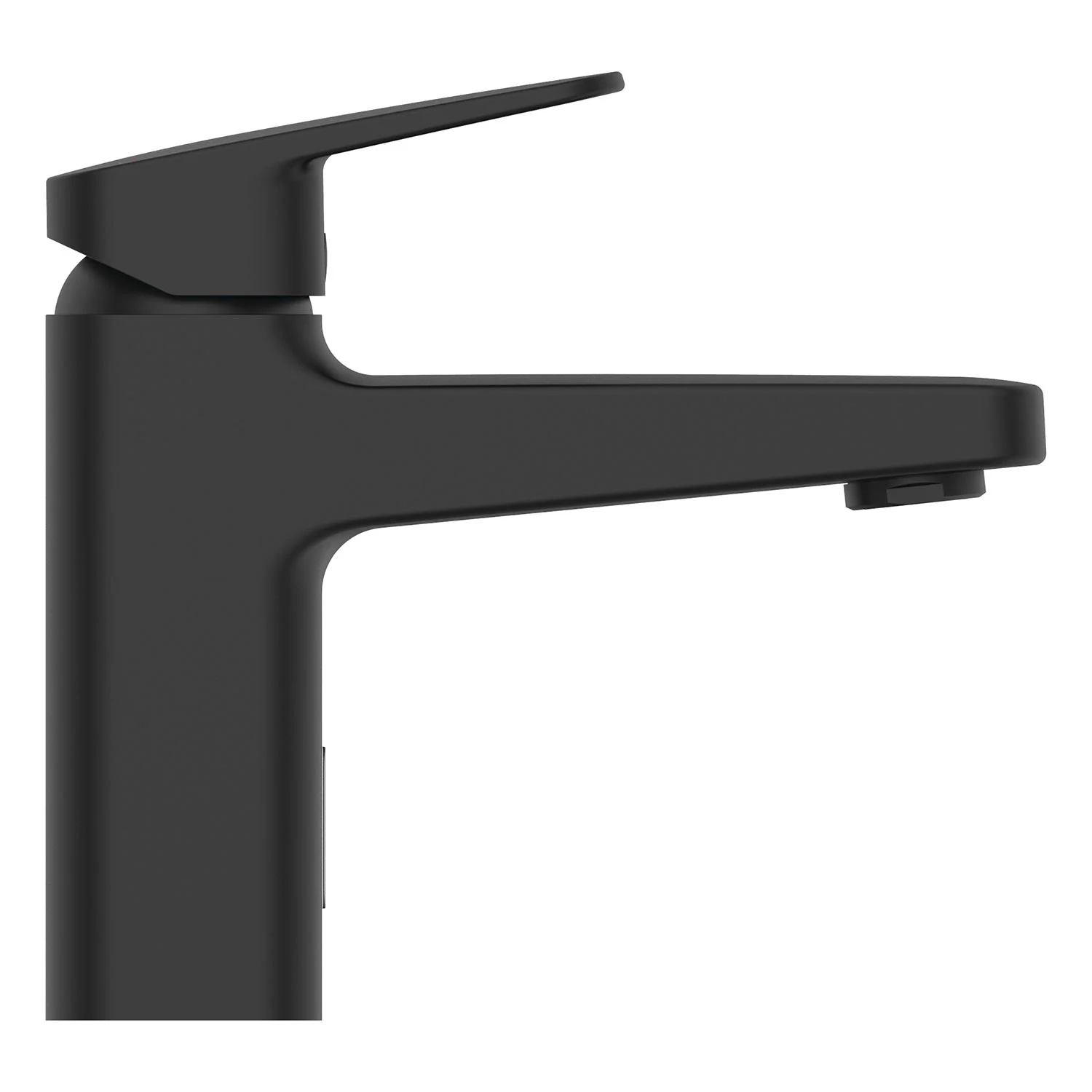 Czarna bateria umywalkowa widok z boku, Ideal Standard