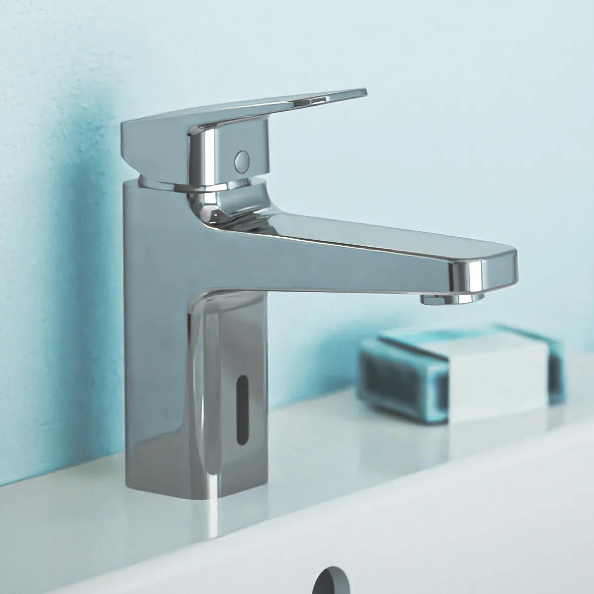 Chromowana bateria umywalkowa zamontowana na zlewie, Ideal Standard