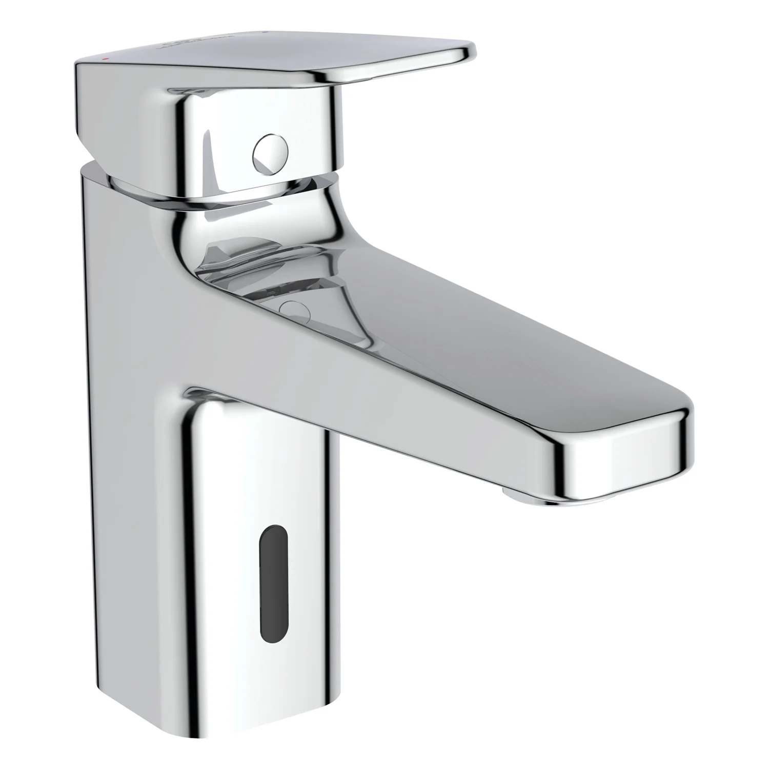 Chromowana bateria umywalkowa widok z przodu, Ideal Standard