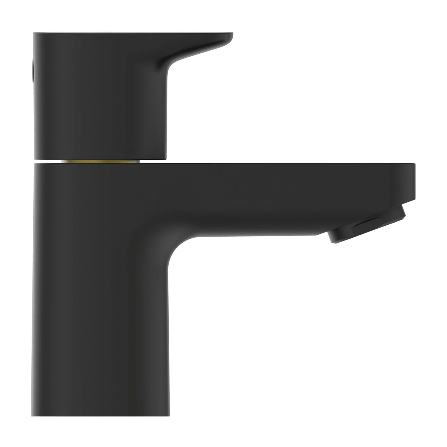 Czarna bateria umywalkowa widok z boku, Ideal Standard