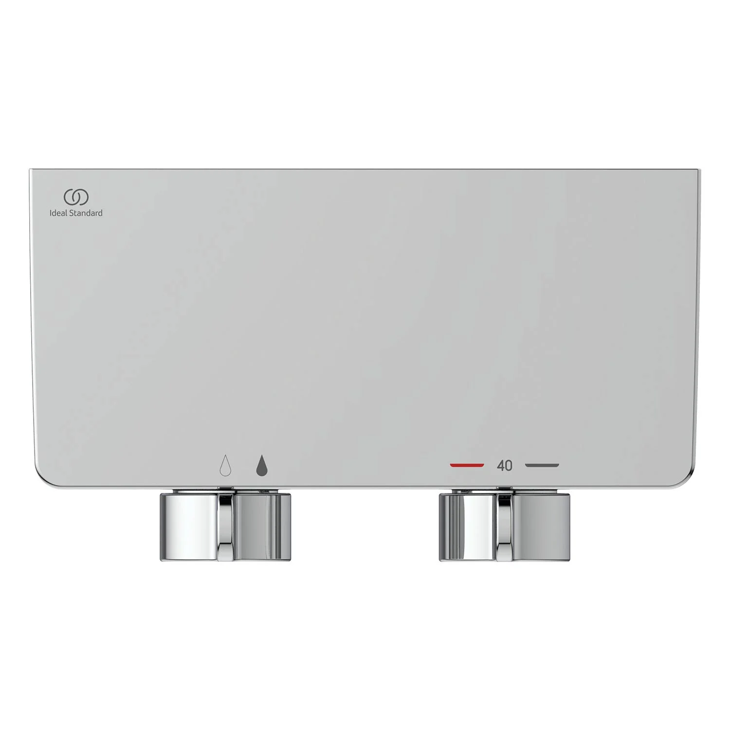 Bateria termostatyczna widok z przodu, chromowana powierzchnia, Ideal Standard