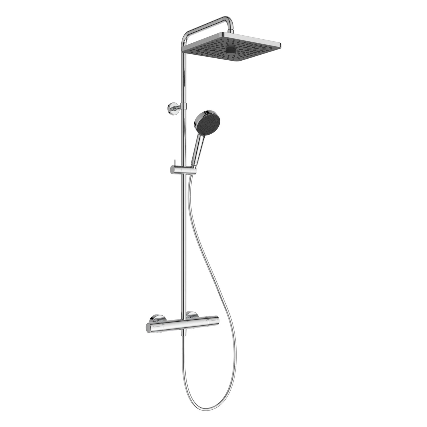 System prysznicowy Ideal Standard Ceratherm T25+, deszczownica w kształcie prostokąta, oszczędzająca wodę